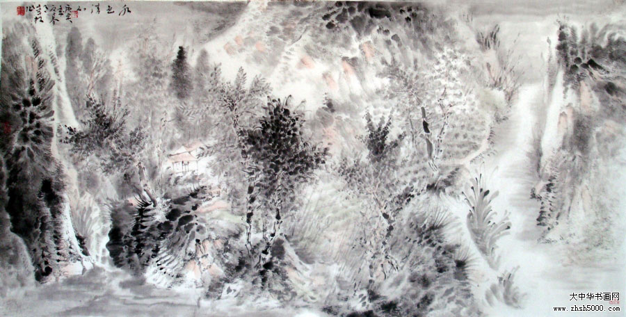 李虹国画山水